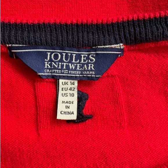 Joules Miranda Intarsia Sweater, Red w/Scottish Terrier Dog, Size 10, Whimsical - Picture 6 of 8